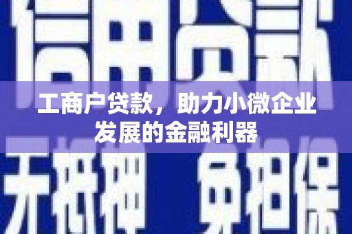 花山工商户贷款，助力小微企业发展的金融利器