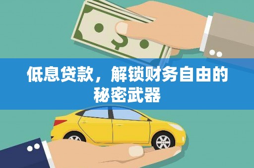 花山低息贷款，解锁财务自由的秘密武器