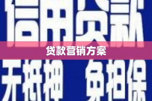 花山贷款营销方案