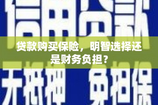 花山贷款购买保险，明智选择还是财务负担？