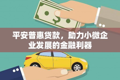 花山平安普惠贷款，助力小微企业发展的金融利器