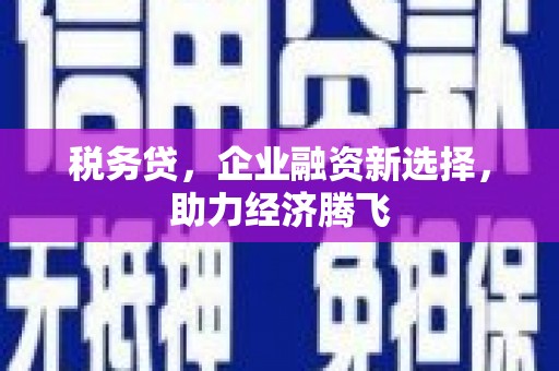 花山税务贷，企业融资新选择，助力经济腾飞