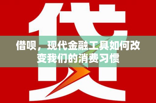 花山借呗，现代金融工具如何改变我们的消费习惯
