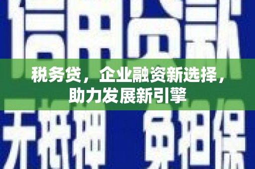 花山税务贷，企业融资新选择，助力发展新引擎