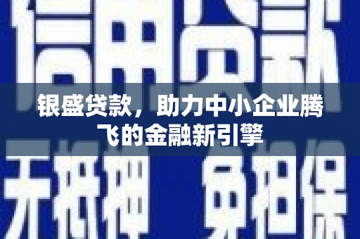 花山银盛贷款，助力中小企业腾飞的金融新引擎