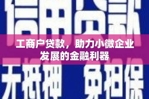花山工商户贷款，助力小微企业发展的金融利器