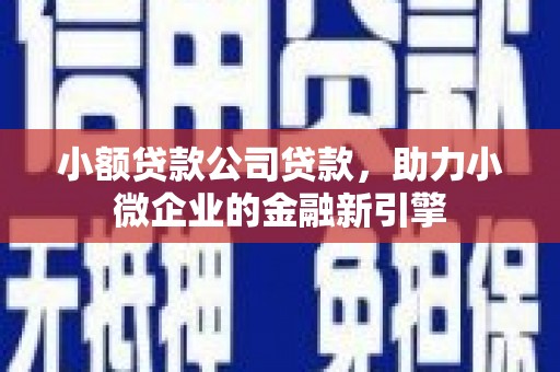 花山小额贷款公司贷款，助力小微企业的金融新引擎