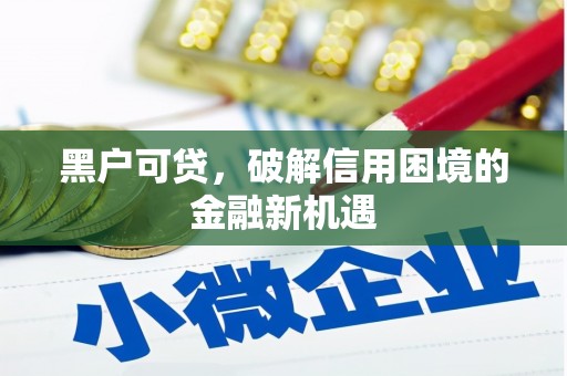 花山黑户可贷，破解信用困境的金融新机遇