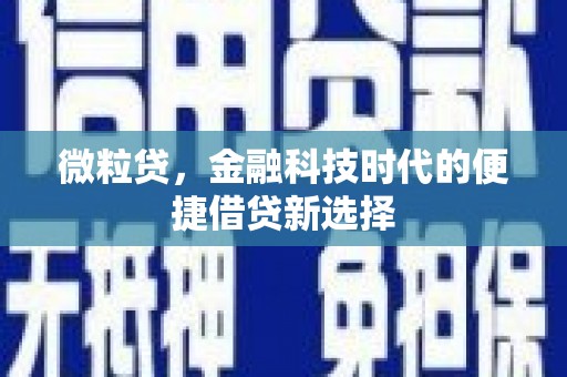 花山微粒贷，金融科技时代的便捷借贷新选择